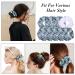9-Piece Satin Bridesmaid Scrunchies - Bridesmaid Proposal Gift in Light Blue and White - Buy Online on GoSupps.com