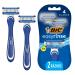 BIC EasyRinse Anti-Clogging Men's Disposable Razors for a Smoother Shave With Less Irritation*, Easy Rinse Shaving Razors With 4 Blades, 2 Count 2-Count (Pack of 1)