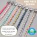 LORUIBUI Pacifier Clips for Boys - Silicone Paci Clip Set for Teething Relief - 2 Pack Beige+Grey - Baby Shower or Birthday Gift - Buy Online on GoSupps.com