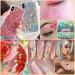 Valentine's Day Nail Glitter Seedlettes - 4 Box Set | Shiny 3D Nail Art Stickers for Face Body & DIY Decorations - Buy Online on GoSupps.com