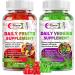 2Pack Magnesium Glycinate Gummies 500mg + 2Pack Sugar-Free Fruits and Veggies Gummies Supplement - Buy Online on GoSupps.com