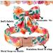 Unique Style Paws Colorful Flower Dog Collar | Adjustable Cotton Fly Collar for Boys & Girls | XS (20.3 30.5 cm) - Orange & Pink Flowers - Buy Online on GoSupps.com