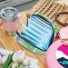 Portable Women's Binding-Up Bags - Menstrual Cup Pocket & Tampon Holder for Teenage Girls - Mermaids Scale Design in Turquoise & Multicolor - Buy Online on GoSupps.com