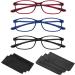PROFLEX BluOptix Blue Light Blocking Reading Glasses +0.0 to +4.0 Dioptres | Lightweight, Flexible, Scratch Resistant | Unisex Computer Screen Technology | Black Blue&Red Design - Buy Online on GoSupps.com
