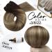 Moresoo Human Hair Weft Extensions Balayage Sew in Hair Extensions 22 Inch 100g - Brown Ombre to Light Brown with Medium Blonde Double Weft #3/8/22 - Buy Online on GoSupps.com