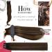 Moresoo 18 Remy Balayage Clip in Hair Extensions - Darkest Brown/Medium Brown #2/6/2 - 120g/7pcs - Buy Online on GoSupps.com