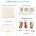 Harimau Floral Plant Cross Stitch Kit - 3 Pack Embroidery Set for Beginners with Stamped Cloth, Hoops, Color Threads, and Tools - Buy Online on GoSupps.com