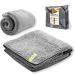 Mascot dog towel set (2 -pack) - maximum suction power through dirt magnet fibers - Pfoten & fur cleaner - dry up XXL size: 50 x 100 cm (double pack)
