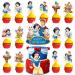 25pcs Princess Snow Birthday Cake Decorations with 24pcs Cupcake Toppers 1pcs Cake Topper for White Birthday Party Supplies