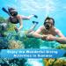 Zipoute Snorkel Set for Adults - Anti-Leak Panoramic Lens, Adjustable Gear for Scuba Diving and Swimming (Black) - Buy Online on GoSupps.com