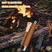AUBEY Fire Starter Survival Kit with Wood Handle Flint and Steel - Emergency Fire Bellowing Tool with Wax Infused Tinder Rope - Multi-Tool Striker Included - Buy Online on GoSupps.com