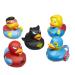 Quackers Superhero Rubber Bath Ducks Set of 5 - Exciting Hero-Themed Ducks in Clear Plastic Display Box - Make Bath Time Epic Superhero Ducks