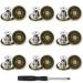 Jeans Buttons Replacement, Instant No Sew Buttons for Pants with Tool,17MM Metallic 17MM