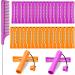 36 Pieces Cold Wave Rod Hair Perm Rods Hair Rollers Perming Rods Curlers with Steel Rat Tail Comb for Hairdressing Styling (Purple, Orange,0.75 Inch, 0.87 Inch) 0.75 Inch, 0.87 Inch Orange,Purple