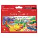 Faber-Castell Watercolor Crayons with Brush  15 Colors - Premium Quality Art Supplies for Kids