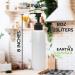 Earth's Essentials 8 oz. Refillable Pump Bottles (4 pack) | HDPE Plastic, Patented Funnel | Ideal for Lotions, Shampoos, Massage Oils - Buy Online on GoSupps.com