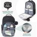 Diaper Bag Backpack  LOVEVOOK Quilted Baby Bag with Changing Pad & Pacifier Holder Travel Diaper Bags with USB Charging Port Black - Buy Online on GoSupps.com