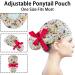 Women's Bouffant Scrub Caps - Adjustable Ponytail Pouch Tie Back Hats for Nurses | Multicolor Scrub Hats for Healthcare Professionals - Buy Online on GoSupps.com