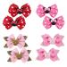 Hair bows clips for girls: 8pcs mouse ears glitter princess hair Accessories decoration for kids women custom birthday party