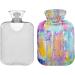 Shop Naanle Colorful Oil Painting Heat Bottle - 2L Transparent Hot Water Bottle for Pain Relief & Warmth | Ideal for Bed Hands & Feet Therapy - Buy Online on GoSupps.com