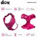 DDOXX Reflecting Airmesh Step-In Dog Harness Adjustable Pink Harness for All Sizes | M (Neck: 26-36 cm Breast: 36-50 cm) International Shipping Available - Buy Online on GoSupps.com