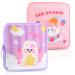 Simarro 2 pieces tampon binding storage sweet bag for tampon mini menstrual bag with zipper portable tampon bag for women girls teenage first period panty liner box (pink purple)