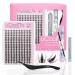 Fairy Lash Clusters Kit 8-18mm Manga Eyelash Clusters C Curl - WideSpan DIY Eyelash Extensions Kit Wet-Look Spiky Anime Lashes Individual Fake Eyelashes Clusters Kit Ultra-Thin Invisible Lash Band Fairy-Kit