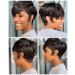 Yonova Pixie Cut Human Hair Wig for Women - Short Layered Pixie Haircut with Side Bangs - Natural Wavy Glueless Wig in Black Color 1B - Buy Online on GoSupps.com