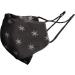 Dilara Premium Silk Face Masks - Adjustable & Washable Mouth Protection with Motif | Star Black - Buy Online on GoSupps.com