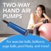 2 Pack Two-Way Hand Air Pumps- Fast Inflation for Exercise Balls, Balloons & Pool Floats - Buy Online on GoSupps.com