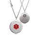 MunsteryAid Custom Medical Alert Necklace with Free Engraving for Women Personalized Stainless Steel Identification Emergency ID Necklace Jewelry Silver/Rose Golden Color