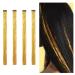 Glitter strands of hair for clipping lametta for hair 48 cm tinsel hair clip extensions glitter strands hair extension hair lametta hair extension (clip golden)