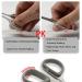 PAFASON Stainless Steel Mustache Beard Trimming Scissor Set with Safety Cover and Leather Pouch - Buy Online on GoSupps.com