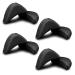 Molain 4 Pairs Toe Filler Inserts Shoe Filler Unisex Breathable Soft Big Toe Plug Forefoot Pad Shoe Filler for High Heel Foot Pain Relief (Black)