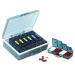 big premium medicine organizer- medicine organizer box- medicine box 7 days pill box for home-pill organizer box case with large compartments portable for pills & supplements (blue-4 compartment)
