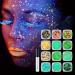  Lesunbak Face glitter for women face and body glitter 12 luminous colors hair glitter - 10 ml suitable for girls' skin cosmetics supplies - Buy Online on GoSupps.com
