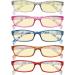 Eyekepper 5-Pack Yellow Tinted Computer Glasses +1.25 Blue Light Blocking for Digital Eye Strain Prevention - Set of 5 Pairs - Buy Online on GoSupps.com