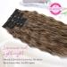 REECHO 5PCS Clip in Hair Extensions 24 Thick Long Loose Waves - Chocolate Brown with Blonde Highlights - Buy Online on GoSupps.com