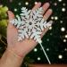 10pcs Christmas Cake Topper White Sliver Glitter Snowflake Cupcake Toppers Xmas Snowflake Cake Decoration for Holiday Winter Theme Cupcake Picks Baby Shower Christmas Cake Toppers E-white Snowflake - Buy Online on GoSupps.com