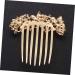 Angoily Flower Bridal Hair Comb Prom Headpiece Wedding Hair Clip Hair Teasing Comb Flower Hair Accessories Rhinestone Hair Accessories Hair Topper Bride Alloy Crystal Purple - Buy Online on GoSupps.com