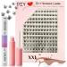 DIY Do it Yourself Lashes Kit XXL Lashes Eyelash Extension Set 144 Cluster Eyelashes in 5 Different Lengths Including Bond/Adhesive Sealer Remover Applicator and Manual (Hybrid)