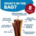 USA Baked & Packed Bully Sticks - 100% Free-Range Grass-Fed Beef - Promotes Dental Health - 8oz Pack - Single-Ingredient & Grain-Free - Buy Online on GoSupps.com