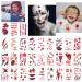 Scar Tattoos Temporary Halloween Fake Wounds 30 Sheets Scar Stickers for Halloween and Zombie