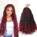 Box Braids Curly Ends Box Braid Crochet Hair Prelooped Synthetic Crochet Braids (14inch T118)