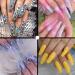 Noblife 1200PC Long Coffin False Nails - 10 Sizes Full Cover Acrylic Ballerina Tips for DIY Nail Art & Manicure - Buy Online on GoSupps.com