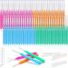 modacraft 120Pcs Interdental Brush 4 Sizes Braces Brush Toothpicks with Soft Bristles 360 Bendable Floss Heads Dental Brushes Between Teeth Gum Braces Cleaning Kit Oral Tooth Cleaning Tool