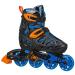 Roller Derby Tracer Boy's Adjustable Inline Medium (2-5) Black/Blue/Orange Tracer