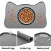 IYYI Cat Food Mat - Silicone Dog Bowl Mat for Food and Water - Waterproof Non Slip Pet Feeding Mat - Raised Edge Dog Food Tray - Gray+M - Buy Online on GoSupps.com