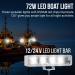 Marine Mate Waterproof LED Boat Lights - 72W Deck/Dock Marine Lights, 4000LMS, 120 Flood Light, 6.3inch, 12/24V LED Light Bar - 2 Pack | Long-lasting 50,000 Hours - Buy Online on GoSupps.com