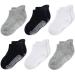 CozyWay Baby Non-Slip Baby Socks Toddler Socks With Grippers Ankle Style 1-3 Years Black White Gray 6 Pairs